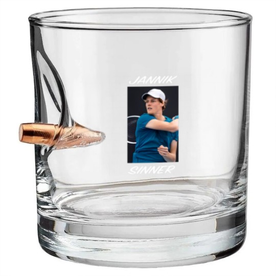 Discover JANNIK SINNER TENNIS Cottonrulz Oversize White Bullet Whiskey Glasses