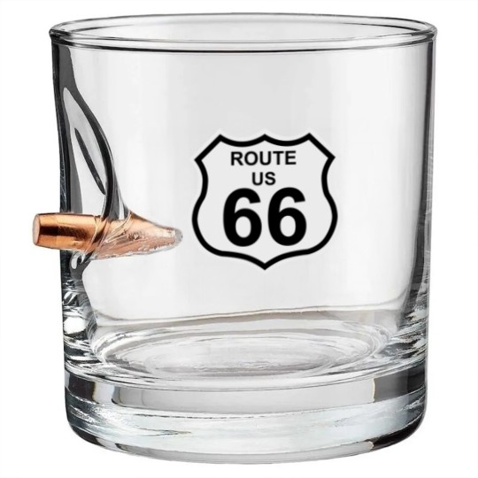 Discover route 66 Bullet Whiskey Glasses