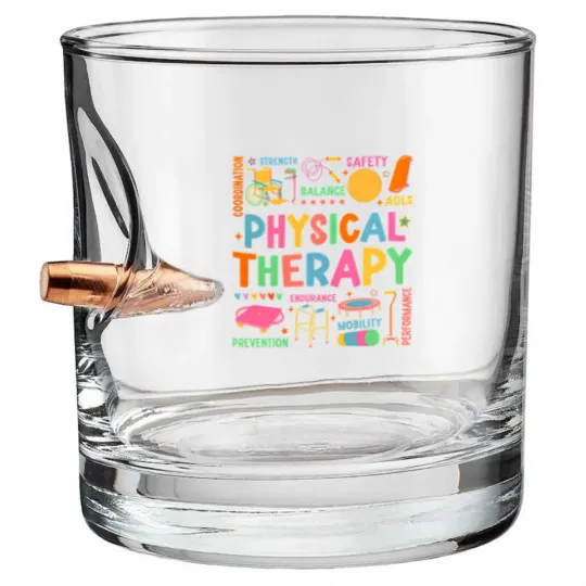 Discover Physical Therapy Bullet Whiskey Glasses, Physical Therapist Bullet Whiskey Glasses, Doctor Physical Therapist Bullet Whiskey Glasses