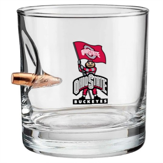 Discover Buckeyes Mascot Bullet Whiskey Glasses