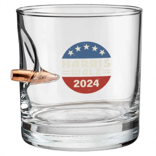 Discover Harris Walz Bullet Whiskey Glasses, Kamala Harris Tim Walz President VP 2024 Bullet Whiskey Glasses, Tim Walz