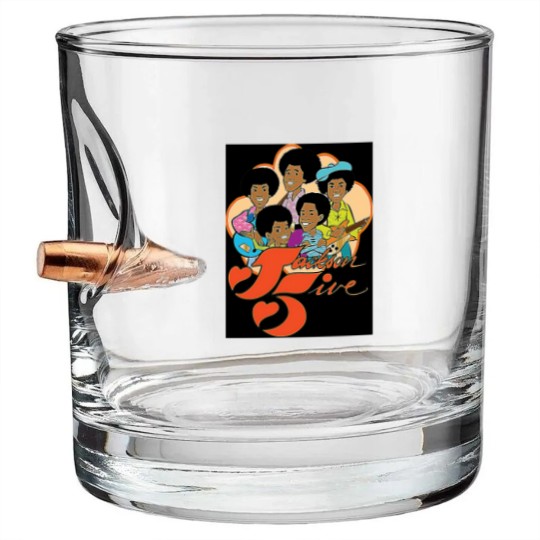 Discover Vintage Jackson 5 70s Cartoon Retro Vintage Style Distressed Bullet Whiskey Glasses