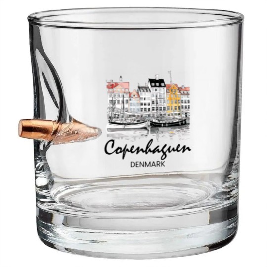 Discover Copenhagen Denmark Bullet Whiskey Glasses