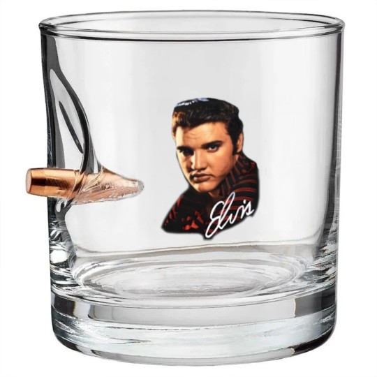 Discover Vintage Elvis Presley Bullet Whiskey Glasses 90s Band Bullet Whiskey Glasses Big Face Grail