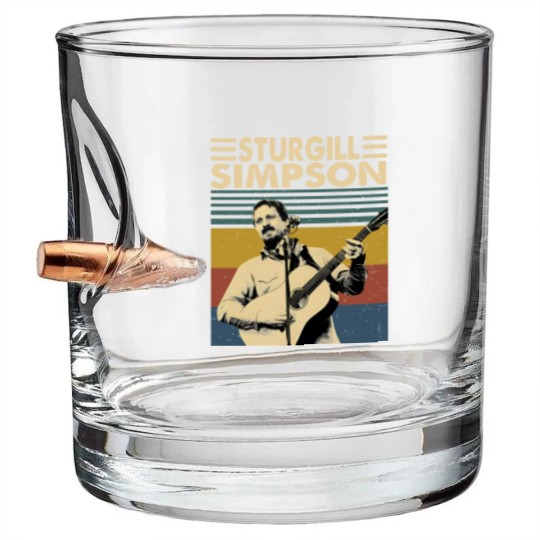 Discover Sturgill Simpson Retro Vintage Unisex Bullet Whiskey Glasses, Sturgill Simpson Music Bullet Whiskey Glasses