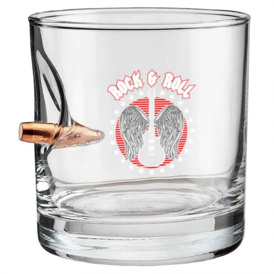 Discover Rock and Roll Rock 'n Roll Music Concert Bullet Whiskey Glasses