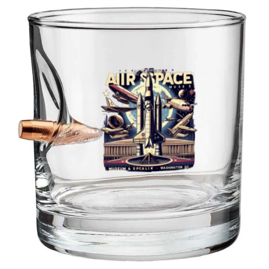Discover Air and Space Museum Washington DC Classic Bullet Whiskey Glasses