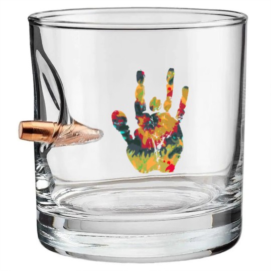 Discover Tie Dye Jerry Vintage - Jerry Garcia Hand - Bullet Whiskey Glasses