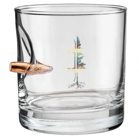 Discover Vintage Pine Snowboard Snowboarding Gift Bullet Whiskey Glasses