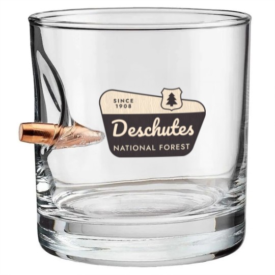 Discover deschutes national forest 1 Bullet Whiskey Glasses
