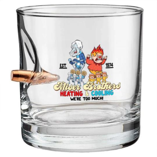 Discover Vintage Heat and Snow Misers 2023 Ugly Christmas Bullet Whiskey Glasses