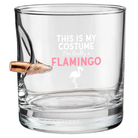 Discover Pink Flamingo This Is My Costume Im a Flamingo Halloween Funny Costume 578 Flamingos Bullet Whiskey Glasses