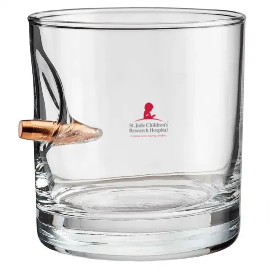 Discover St Jude-Logo Bullet Whiskey Glasses