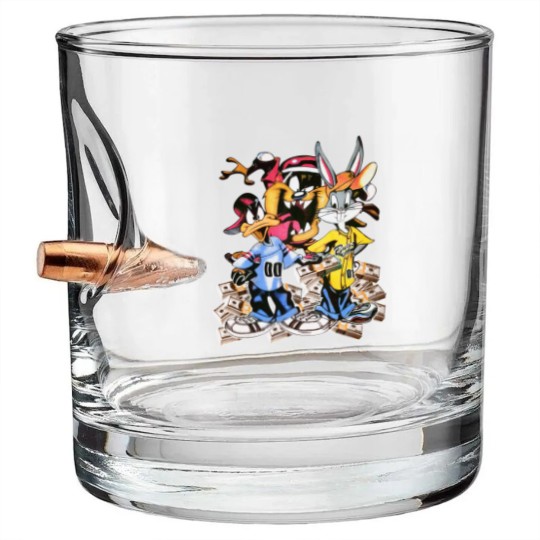 Discover Vtg Y2k Looney Toons Swap Meet Bootleg Jewels Cartoon Bullet Whiskey Glasses