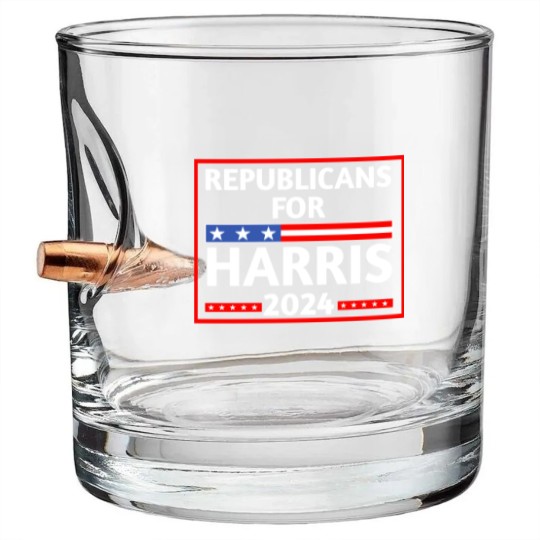 Discover Republicans-for-harris - Republicans For Harris - Bullet Whiskey Glasses