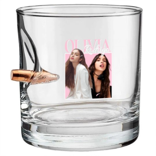 Discover Olivia Rodrigo Bullet Whiskey Glasses, Olivia Sour Tour Music Merch Bullet Whiskey Glasses, Olivia Rodrigo Bullet Whiskey Glasses