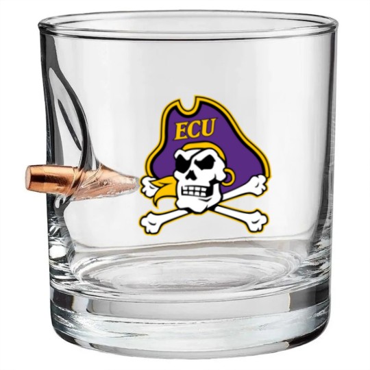 Discover East Carolina-Pirates-Logo Bullet Whiskey Glasses