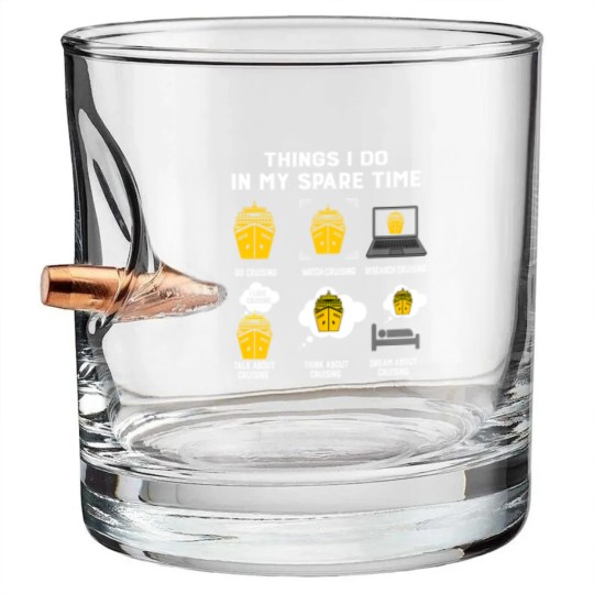 Discover Cruising Funny Cruising Bullet Whiskey Glasses