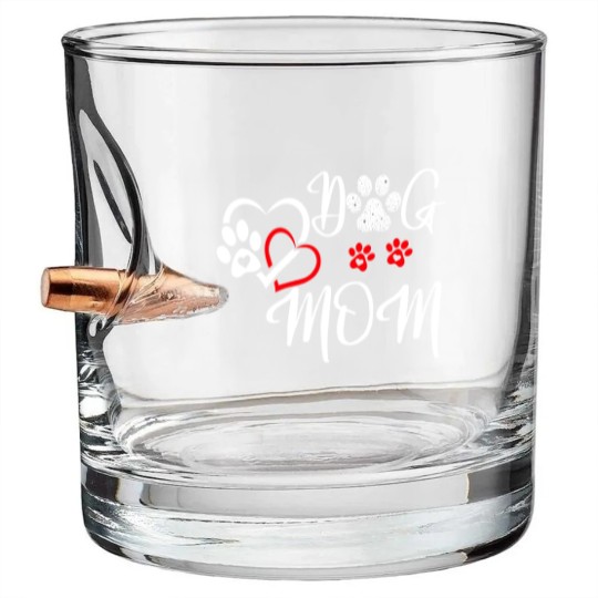 Discover Love Dog Mom Dog Mom Bullet Whiskey Glasses