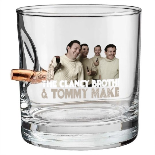 Discover The Clancy Brothers & Tommy Makem Retro Fan Art - Clancy Brothers Tommy Makemm - Bullet Whiskey Glasses