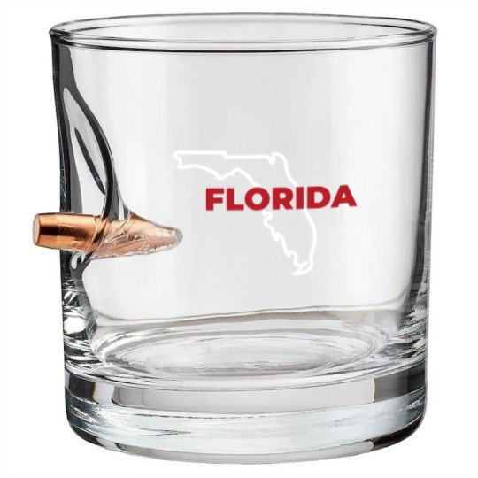 Discover Florida Map Outline - Florida Map - Bullet Whiskey Glasses
