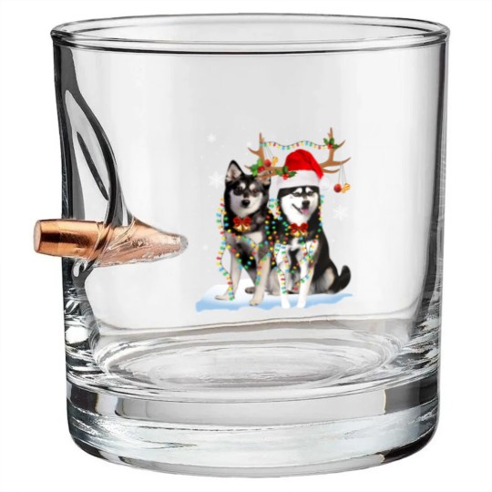 Discover Alaskan Klee Kai Christmas Tree Lights Reindeer Xmas Pajama 151 Bullet Whiskey Glasses
