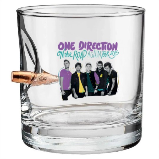 Discover One Direction On the Road Again Tour 2015 Merch Bullet Whiskey Glasses
