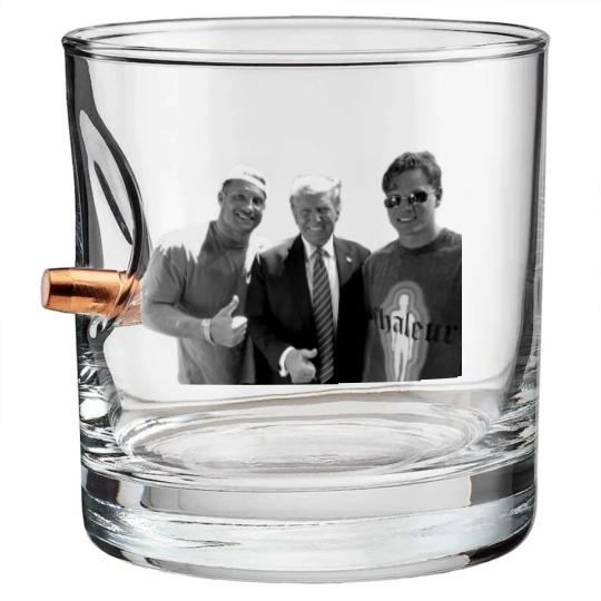 Discover Donald Trump Nick Bosa Joe Burrow Bullet Whiskey Glasses, Political Statement Bullet Whiskey Glasses, Conservative ShirtSports Bullet Whiskey Glasses