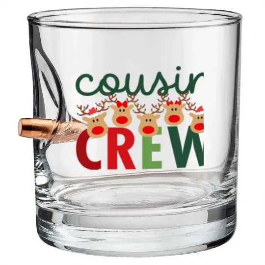 Discover Cousin deer crew Bullet Whiskey Glasses, Cousin Crew Christmas Bullet Whiskey Glasses