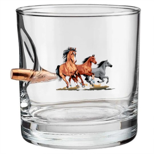 Discover Horses | Three Horses Bullet Whiskey Glasses