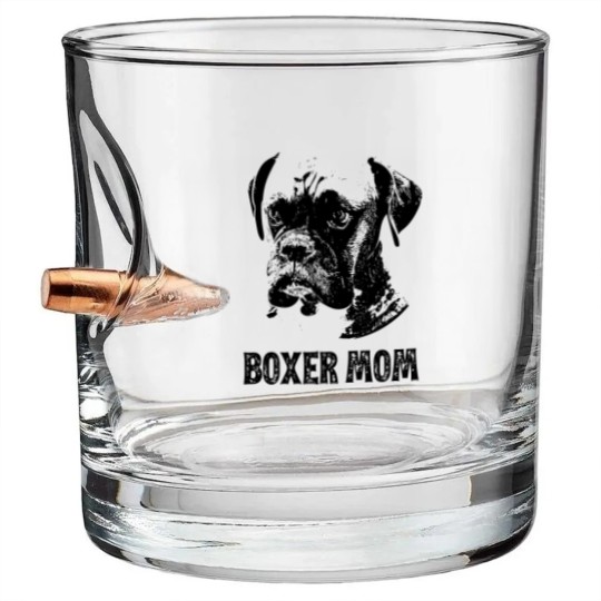 Discover Boxer Dog Mom - Boxer Mom - Boxer Dog - Bullet Whiskey Glasses