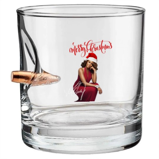 Discover Merry Christmas Whitney Houston Bullet Whiskey Glasses