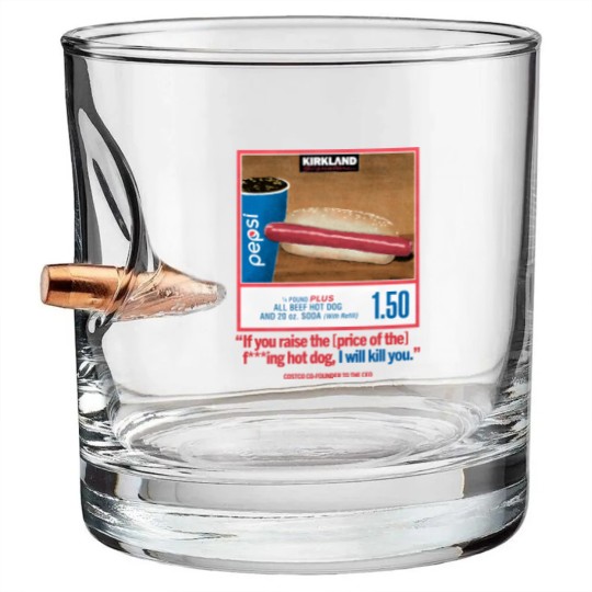 Discover Costco Hot Dog & Soda Combo Bullet Whiskey Glasses