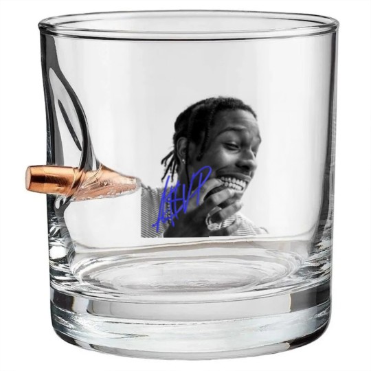 Discover ASAP Rocky Bullet Whiskey Glasses, asap Graphic Bullet Whiskey Glasses, Rocky Merch