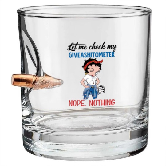 Discover Betty Boop Let Me Check My Giveashitometer Nope Nothing Vintage Bullet Whiskey Glasses