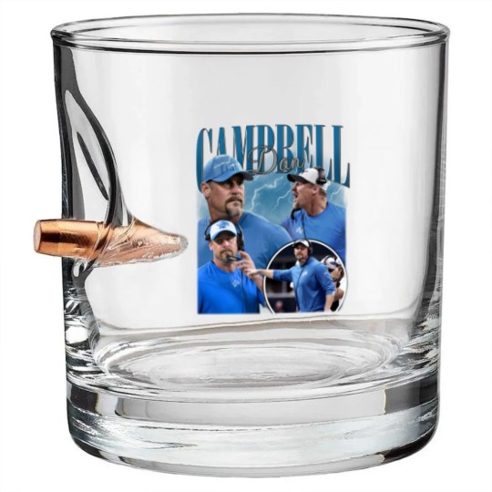 Discover Vintage Dan Campbell Bullet Whiskey Glasses, Bullet Whiskey Glasses, Bullet Whiskey Glasses, Football Bullet Whiskey Glasses