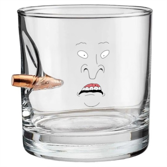 Discover Funny Beavis and Butthead Face - Beavis And Butthead - Bullet Whiskey Glasses