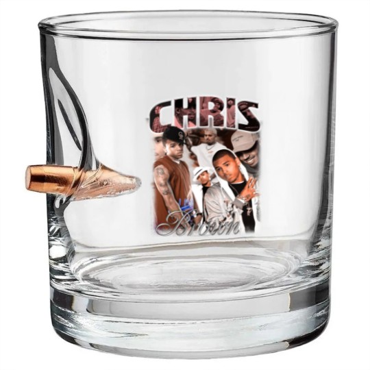 Discover Vintage Chris Brown Bullet Whiskey Glasses, Chris Brown Bullet Whiskey Glasses, Chris Brown Hip Hop Bullet Whiskey Glasses