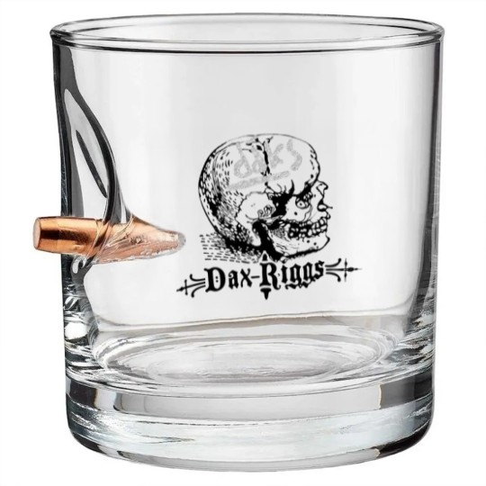 Discover Dax Riggs large red graphic Bullet Whiskey Glasses