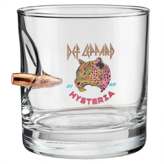 Discover Vintage 80's Rock Band Bullet Whiskey Glasses Bullet Whiskey Glasses Leppard  Bullet Whiskey Glasses Rock and Roll Leopard