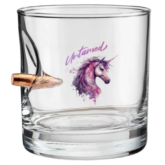 Discover Unicorn Bullet Whiskey Glasses, Retro 80s  Bullet Whiskey Glasses, Untamed Fantasy Mythical Magical Bullet Whiskey Glasses