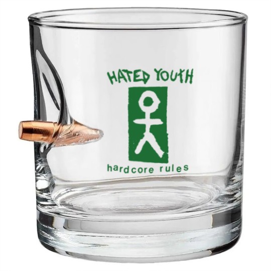 Discover Hated Youth Bullet Whiskey Glasses Vintage Rock Punk Bullet Whiskey Glasses