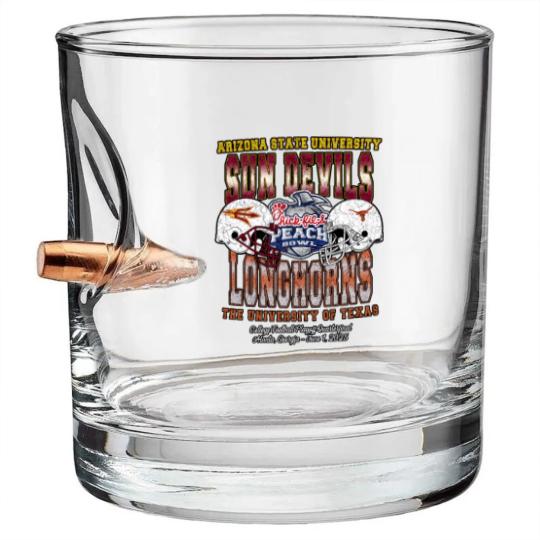 Discover 2025 Chick-fil-A Peach Bowl Matchup Bullet Whiskey Glasses Arizonna State Sun Devills