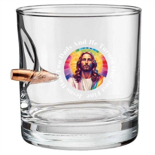 Discover Jesus Pride Bullet Whiskey Glasses | LGBTQ+ Jesus | Gay Jesus Bullet Whiskey Glasses | Gay Jesus