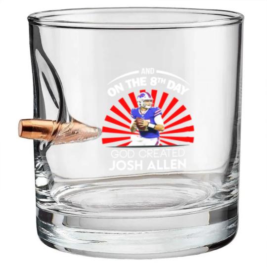 Discover Funny Josh Allen Bullet Whiskey Glasses