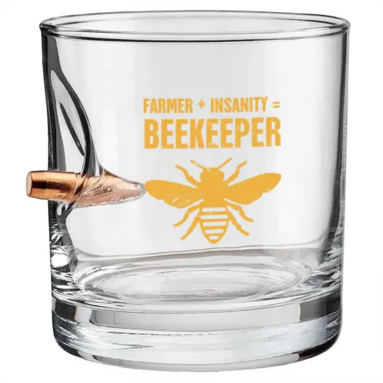 Discover Funny Bee Keeper Design Bullet Whiskey Glasses