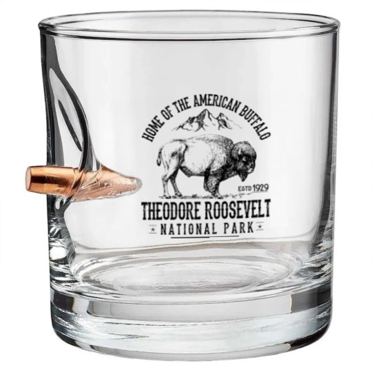 Discover Theodore Roosevelt National Park Souvenirs Hiking Adventure - Theodore Roosevelt - Bullet Whiskey Glasses