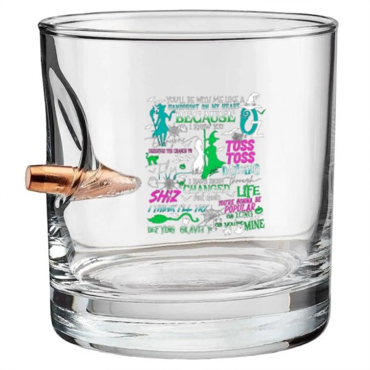 Discover Wicked A New Musical Vintage Bullet Whiskey Glasses, Musical Wicked Bullet Whiskey Glasses, Wicked Bullet Whiskey Glasses