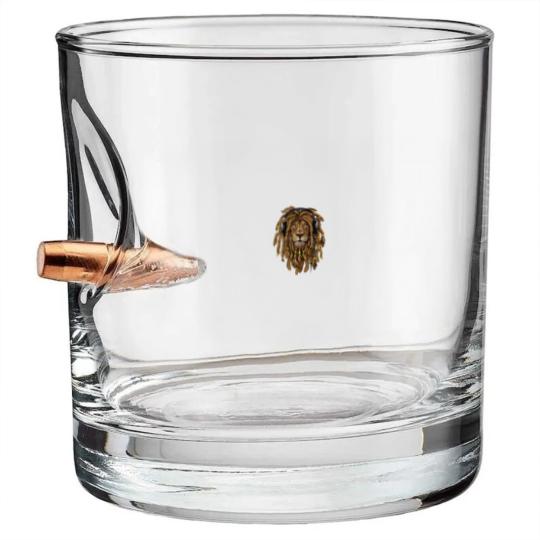 Discover Rasta Reggae Lion Music Art for Rastafari Lover Bullet Whiskey Glasses