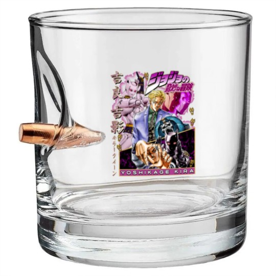 Discover Vintage Yoshikage Kira Jojo's Bizzare Adventure Bullet Whiskey Glasses